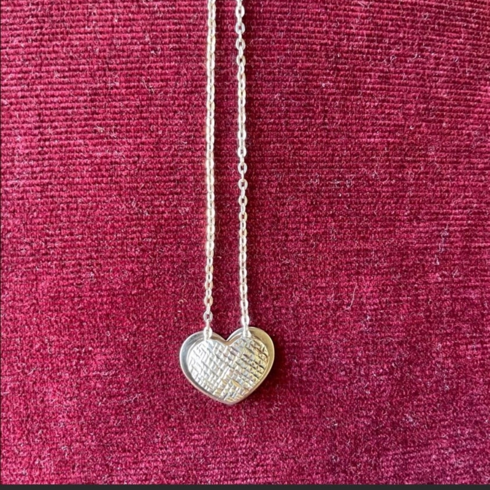 New 925 Sterling Silver Heart Pendant Necklace